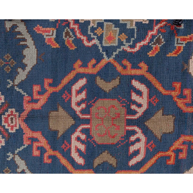 Antique Turkish Oushak Rug For Sale - Image 9 of 9