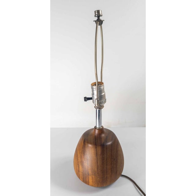 Mid 20th Century Scandinavian Danish Modern Boudoir Table Lamp in Teak For Sale In New York - Image 6 of 11