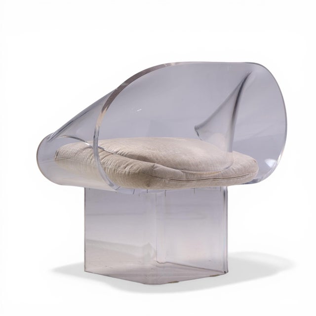 Robert Van Horn Mid Century Lucite Ribbon Chair For Sale - Image 9 of 9