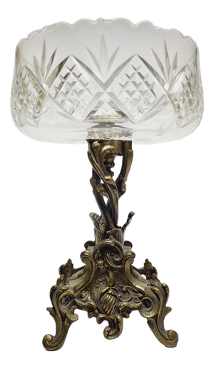 Rococco Bronze Bowl on Stand, France, 1890s