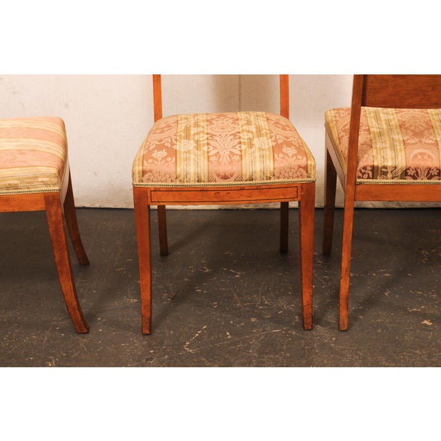 Set of 4 Swedish Curly Birch Chairs, 19th C For Sale In Atlanta - Image 6 of 11