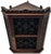 Outstanding Antique Beautifully Hand Carved Solid Mahogany Wall Hanging Corner Cabinet - Signed & Dated 1900 For Sale - Image 11 of 18