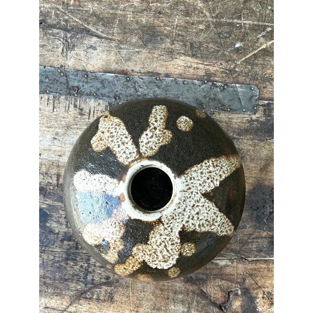 Vintage Drip Glaze Ceramic Vessel For Sale - Image 11 of 12