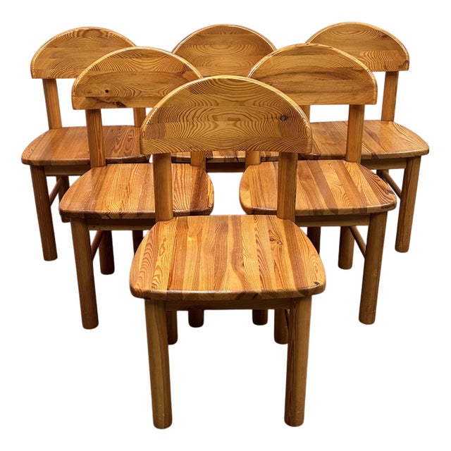 Pine Dining Chairs by Rainer Daumiller, Denmark, 1970s, Set of 6 For Sale