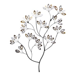 Curtis Jere-Style Large Gold Amber Toned Tree of Life Wall Hanging Sculpture For Sale