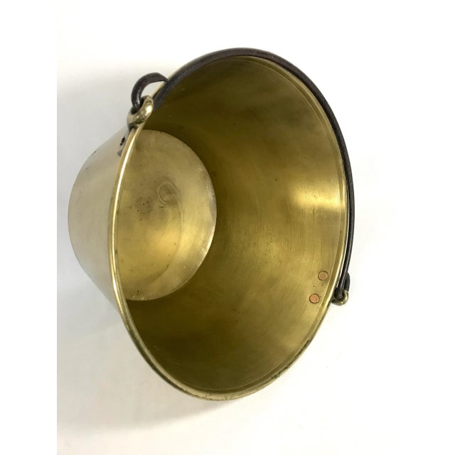 Vintage Ansonia Brass Co., Fireplace Bucket or Kettle, American 1866 (Planter) For Sale - Image 9 of 12