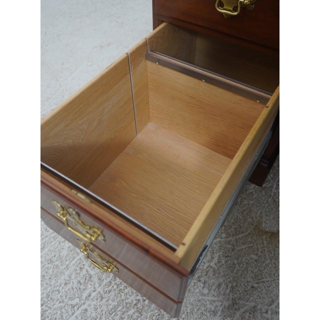Statton Large Kneehole Cherry Executive Desk For Sale In Philadelphia - Image 6 of 18