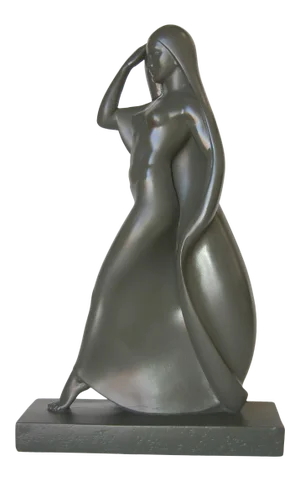 Flowing Female Figure Ceramic Table Lamp by Haruil