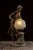 Figurative 1910s Art Nouveau Figural Lamp With Uranium Glass Shade by Anglade For Sale - Image 3 of 14