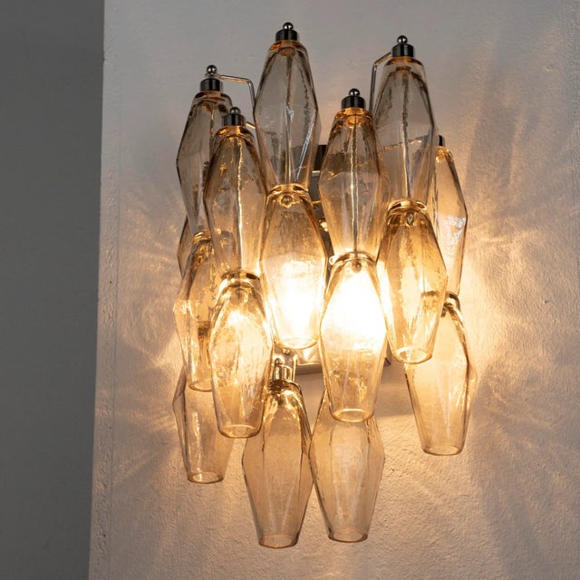 Wall Sconce in Smoky Poliedri Murano Glass, Italy, 1990s For Sale - Image 10 of 11