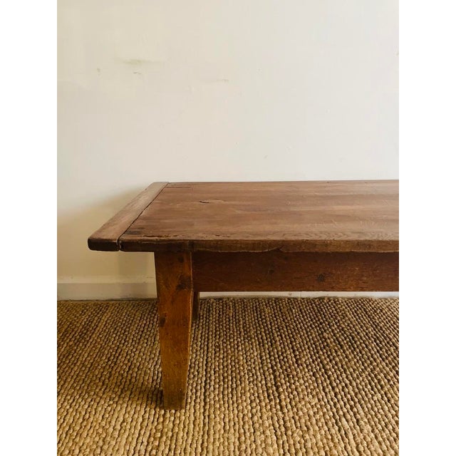 French Farmhouse Coffee Table in Oak For Sale - Image 6 of 12