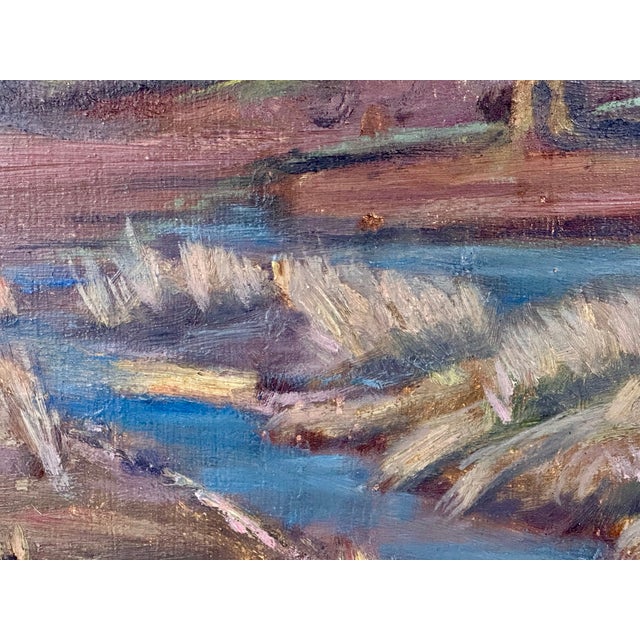 Early 20th Century Walter Clark Autumn Pastoral Scene Framed Impressionist Oil Painting For Sale - Image 6 of 15