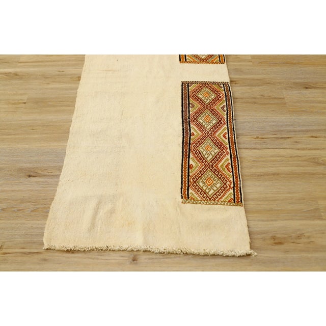 1970s Scandinavian Cream Ethnic Kilim Rug For Sale In Sacramento - Image 6 of 13
