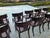 Vintage Klismos Style Solid Walnut Dining Chairs - Set of 10 For Sale - Image 15 of 17
