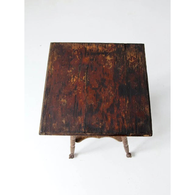 Late 19th Century Antique Claw and Ball Foot Side Table For Sale - Image 5 of 11