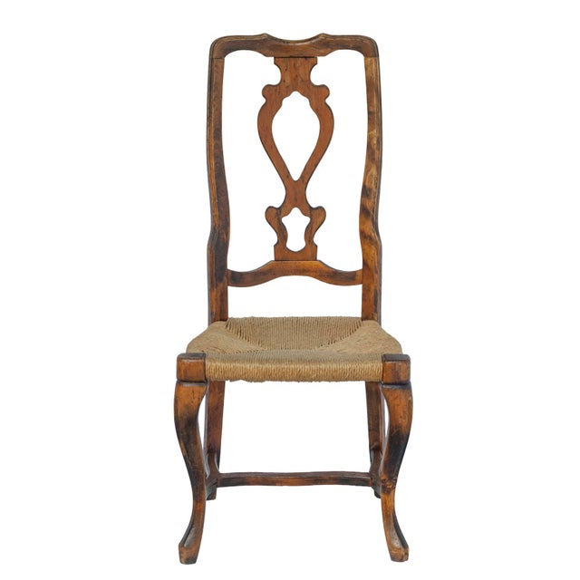 Set of 4/ 19th Century French Provincial Walnut Dining Chairs For Sale - Image 14 of 18