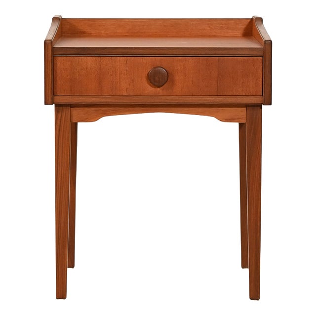 Scandinavian Teak Bedside Table, 1950s For Sale