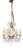 Antique Gilded Metal and Murano Glass Drop Chandelier, 1920s For Sale