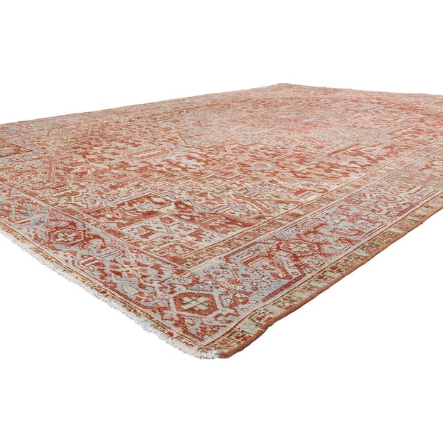 54151 Antique Persian Heriz Rug, 09'03 x 12'11. The Imperial Rhapsody: An Antique Persian Heriz Masterpiece of Tribal...