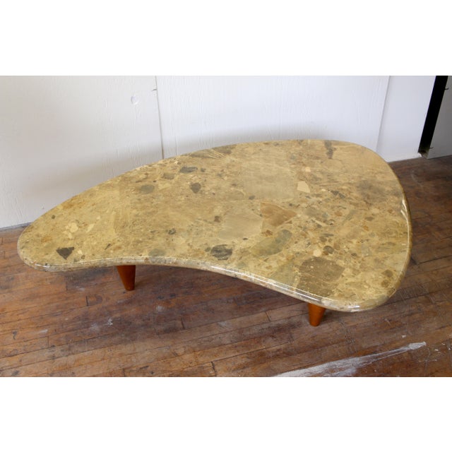 Italian Modern Kidney Bean Shaped Stone Top Coffee Table Chairish