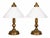 Vintage Bedside Lamps in Brass and Glass, 1970s, Set of 2 For Sale - Image 11 of 11