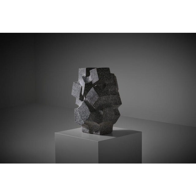 Abstract Stone Sculpture Metropolis 4 by Vittorio Di Muzio, Italy, 1980s For Sale - Image 11 of 11