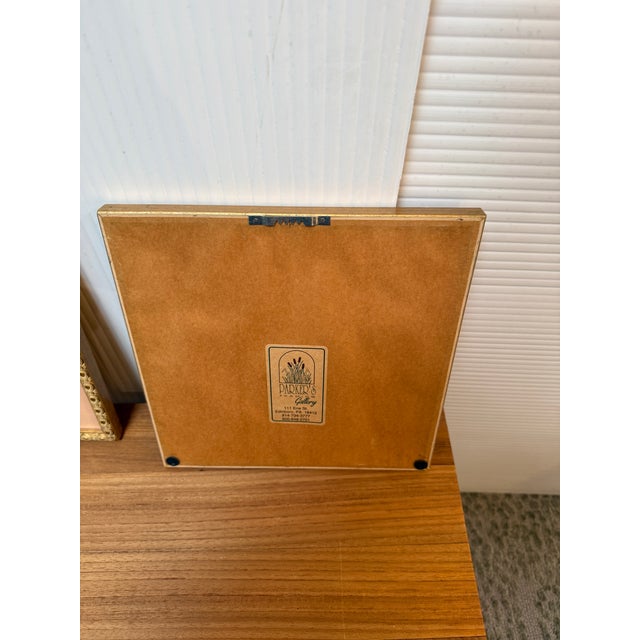 Etchings of Ancient Objects in Geometric Salmon Matte, Set of Three For Sale - Image 12 of 12