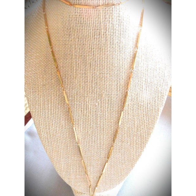 Vintage Heart Locket, Paisley Design, Grey Pearl, Long Gold Chain, Pearl Bead Drop, Valentine For Sale - Image 10 of 12