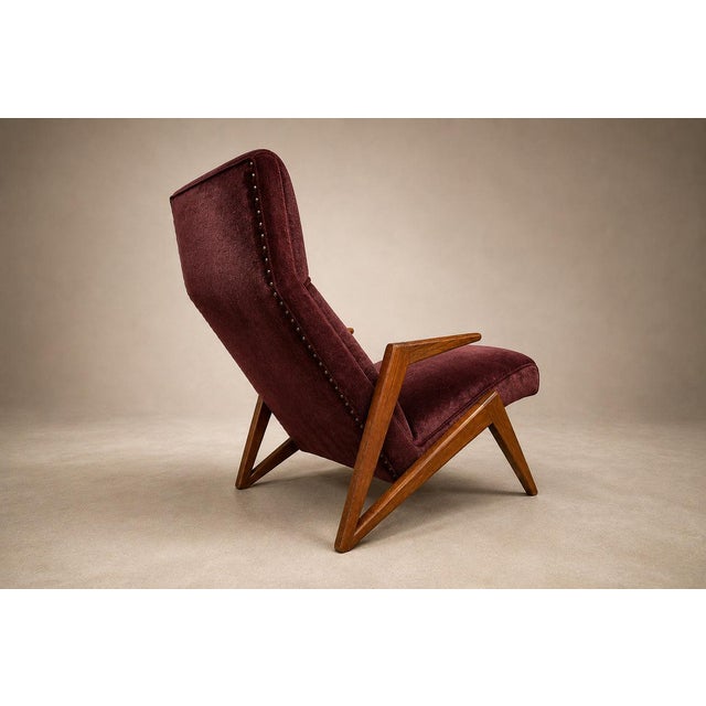 Brazilian Modern Imbuia Wood & Mohair Lounge Armchair, Att. José Zanine Caldas, 1950s – Lot 881 For Sale - Image 10 of 18