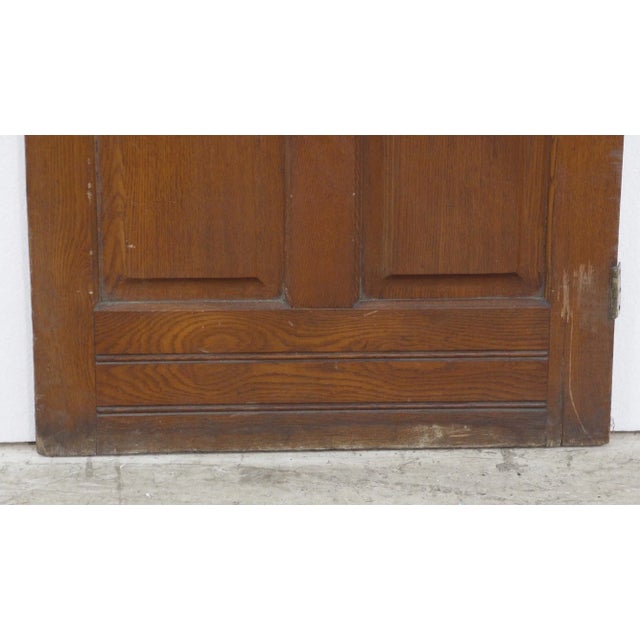 Mid 20th Century Mid 20th Century Carved Oak Beveled Mirror Cabinet Door For Sale - Image 5 of 8