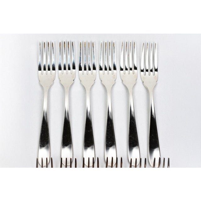 1980s Silver-Plated Fish Service with Smooth Handles from Christofle, 1980s, Set of 24 For Sale - Image 5 of 18