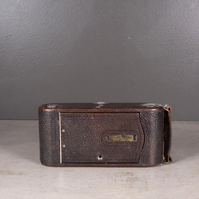 Large Antique Kodak No. 2c Folding Pocket Camera With Original Leather Case C.1914 For Sale - Image 11 of 11