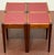 Red French Modern Stacking Tables in the Style of Jacques Adnet France Circa 1960s For Sale - Image 8 of 11