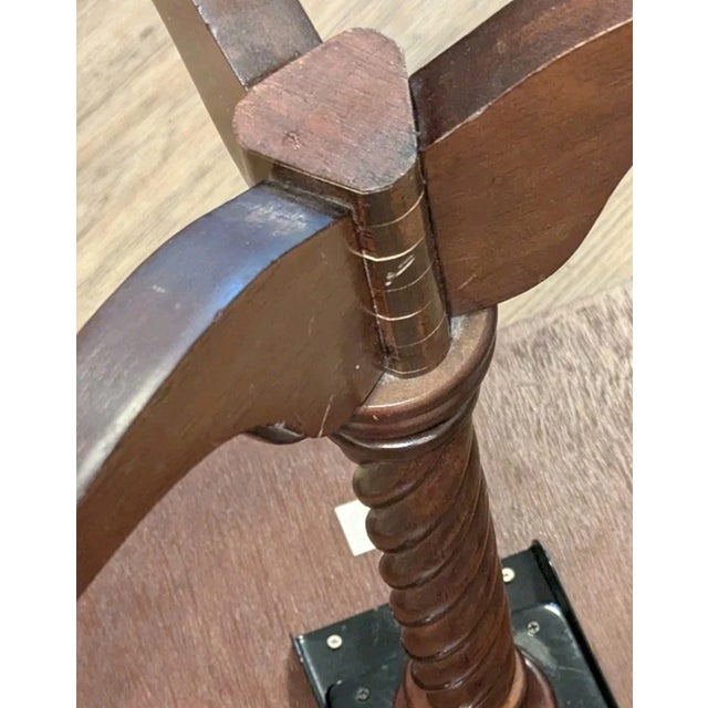 Mid-Century Modern Vintage MCM Bombay Co Flip Top Tripod Occasional Side Table For Sale - Image 3 of 12