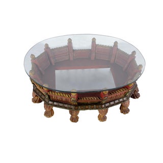 Palkhi Multicolor Teak Coffee Table For Sale