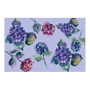 Hydrangea With Periwinkle Background Paper Placemat Pads- Set of 30