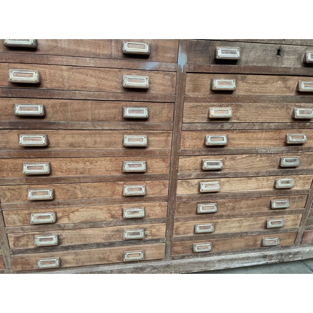 Wood Filing Cabinet in Hardwood & Beach, 1960s For Sale - Image 7 of 7