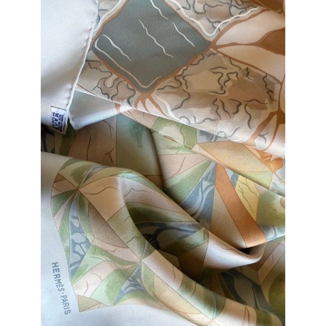 HERMÈS TROPHÉES de Venise II Silk Scarf 2002 designed by Abadie Julie For Sale - Image 9 of 11