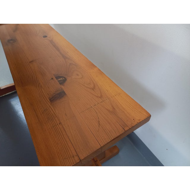 Vintage Fir Table & Benches, 1960s, Set of 3 For Sale - Image 13 of 18