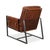 Brown Leather Sling Accent Chair For Sale - Image 4 of 12