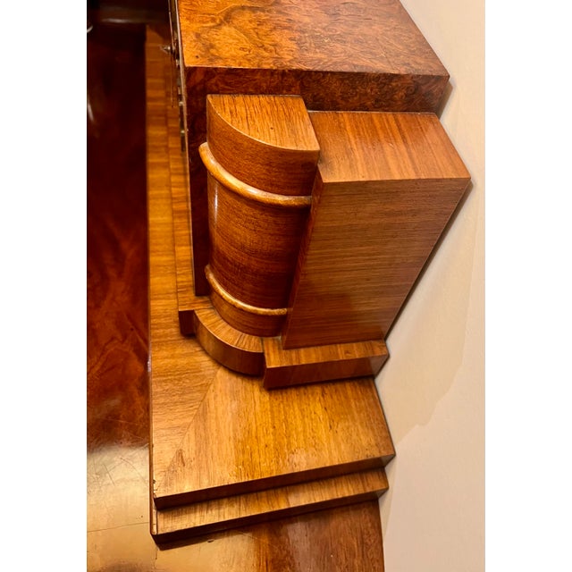 1920s Antique Original Art Deco Huge Dufa German Burl Wood Mantle ...