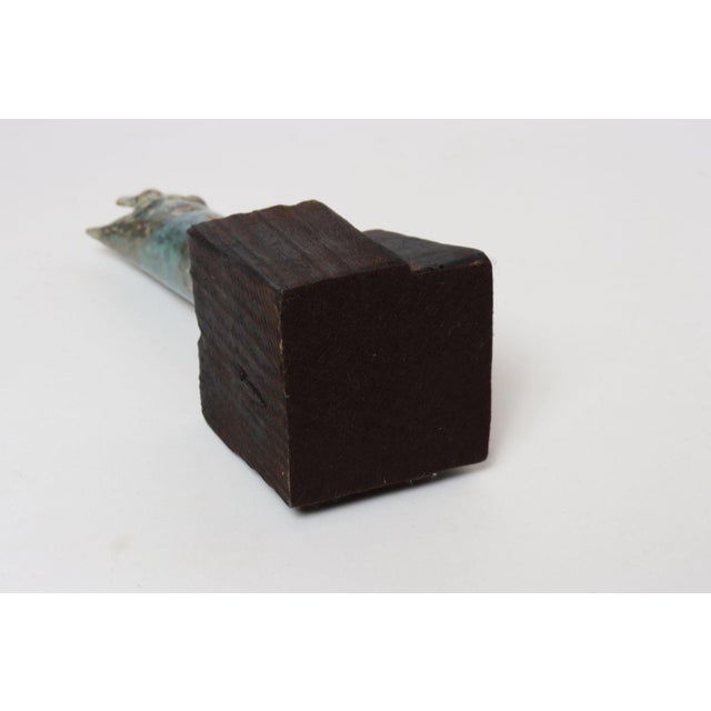 Mid 20th Century Vintage Etruscan Style Mounted Terracotta Female Idol / Deity Effigy Sculpture For Sale - Image 5 of 18