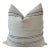 Belgian Linen and Wool Oversize Pillow Cover in Oatmeal and Coal With Insert For Sale