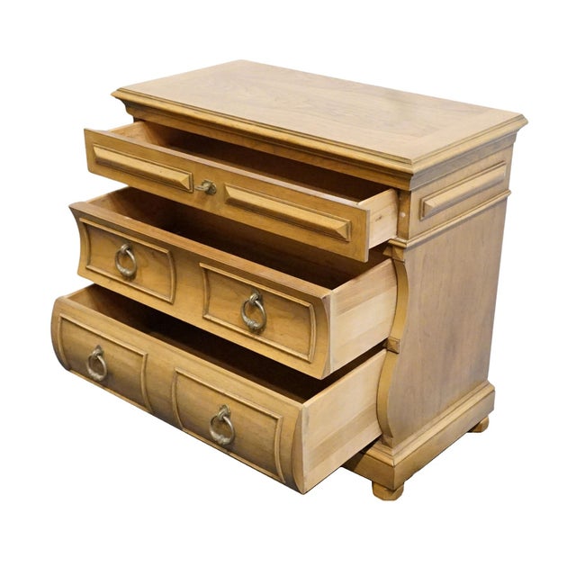 Thomasville Furniture Madeira Collection Solid Ash Old World 30" Three Drawer Nightstand 16-6255-18 For Sale In Kansas City - Image 6 of 13