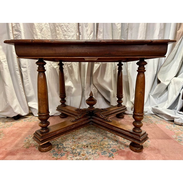 Napoleon III Walnut Table For Sale - Image 4 of 6