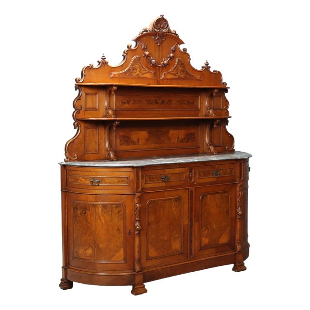 Umbertina Sideboard in Walnut and Walnut Burl For Sale