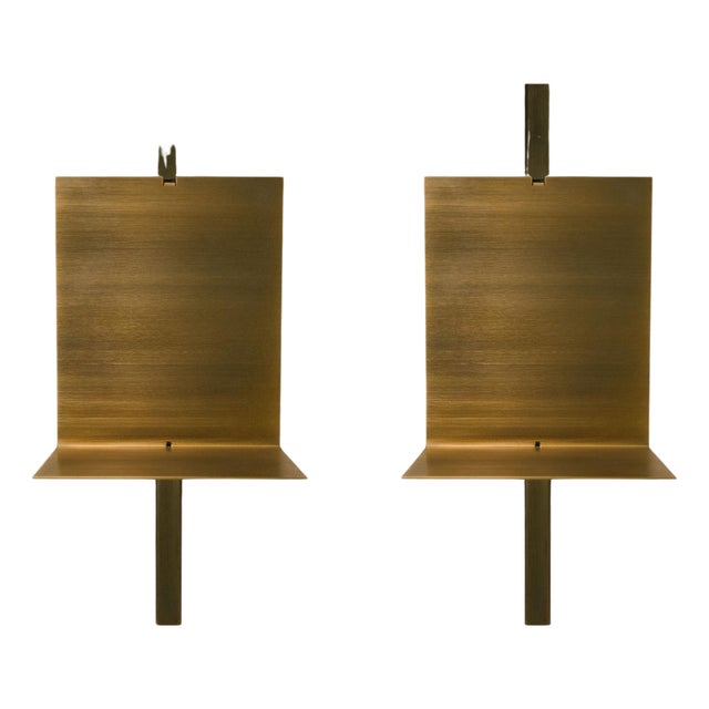 Kinko Brass Shelves by Zincutec, Set of 2 For Sale