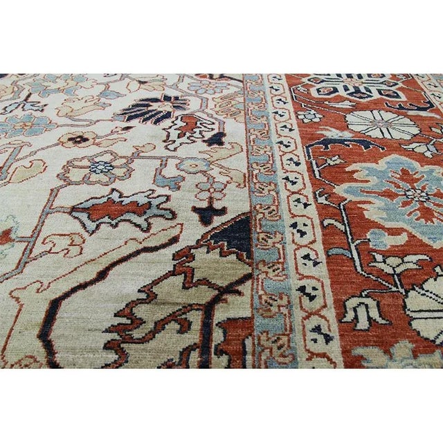 Textile 1990s Handwoven Serapi Style Area Rug 11’8″ X 14’10” For Sale - Image 7 of 12