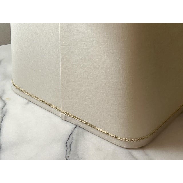 Late 20th Century New Tailor Made Square Lampshade With Decorative Trim For Sale - Image 5 of 9