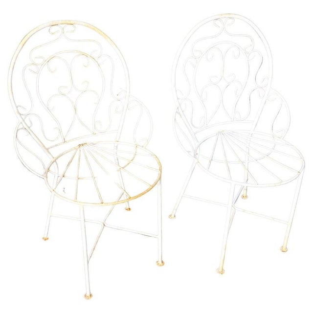 Mid 20th Century Victorian Style Outdoor Arm Chairs - a Pair For Sale - Image 4 of 10